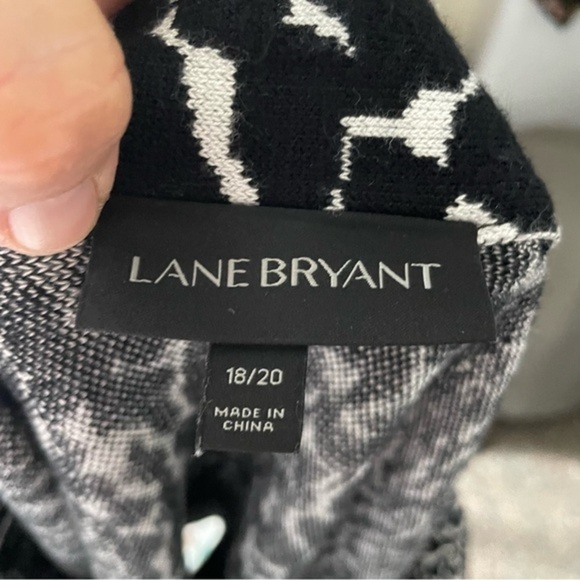 Lane Bryant Animal Print Sweater Skirt Womens Plus 18/20 Black/White Winter - Picture 7 of 9